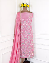 Shimmer Dusky Pink Unstitched Suit