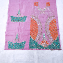 Glass Organza Blush Pink Unstitched Suit