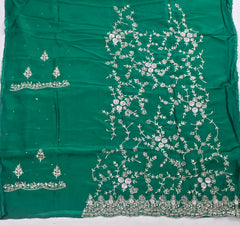 Crepe Green Unstitched Suit