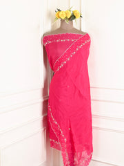 Organza Pink Unstitched Suit