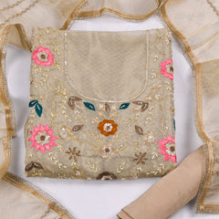 Shimmer Golden Unstitched Suit