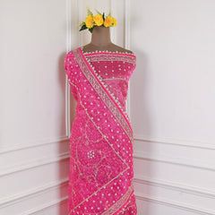 Glass Shimmer Pink Unstitched Suit