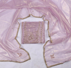 Sasha Silk Lavender Unstitched Suit