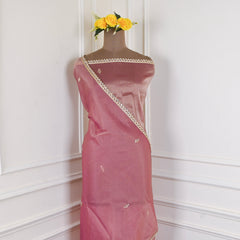 Shimmer Onion Pink Unstitched Suit