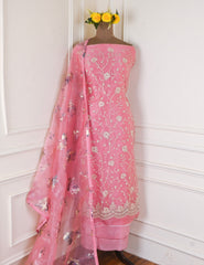 Glass Pink Unstitched Suit