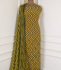 Crepe Yellow Unstitched Suit