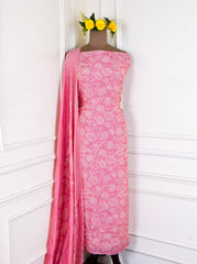 Muslin Pink Unstitched Suit