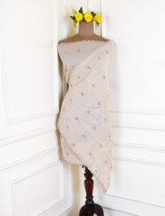 Mul Cotton Beige Unstitched Suit