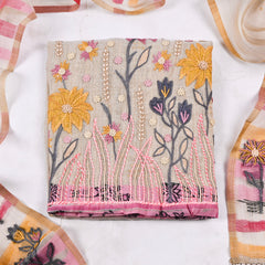 Mul Cotton pink Unstitched Suit