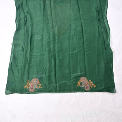 Organza Silk Green Unstitched Suit