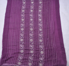 Georgette Purple Unstitched Suit