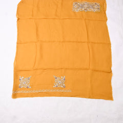 Twill Organza Yellow Unstitched Suit