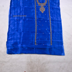 Glass Shimmer Blue Unstitched Suit