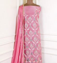 Shimmer Dusky Pink Unstitched Suit