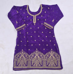 Crepe Purple Lehenga Suit