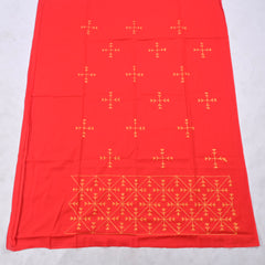 Cotton Red Phulkari Suit