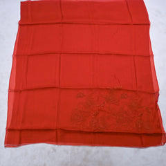 Organza Rust Unstitched Suit