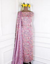 Chinon Onion Pink Unstitched Suit
