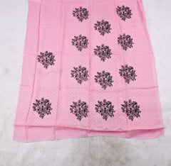 Organza Pink Unstitched Suit