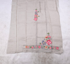 Organza Grey Unstitched Suit