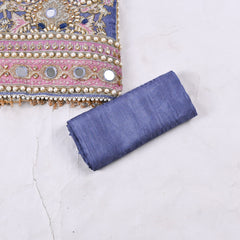 Crush Shimmer Powder Blue Unstitched Suit