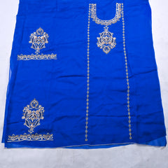 Organza Blue Unstitched Suit