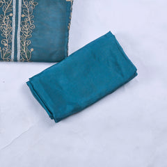 Organza Blue Unstitched Suit