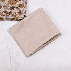 Mul Cotton Beige Unstitched Suit