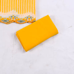 Mul Cotton Yellow Unstitched Suit