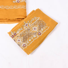 Twill Organza Yellow Unstitched Suit