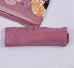 Organza Baby Pink Unstitched Suit