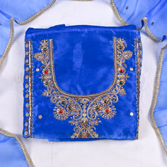 Glass Shimmer Blue Unstitched Suit