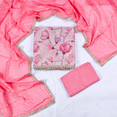 Shimmer Pink Unstitched Suit