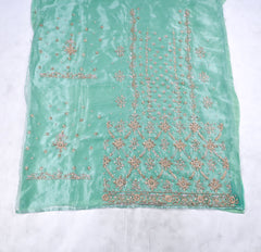 Glass Pista Green Unstitched Suit