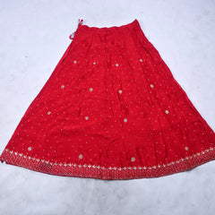 Crepe Maroon Peplum Lehenga Suit