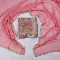 Giraffe Shimmer Pink Unstitched Suit