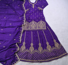 Crepe Purple Lehenga Suit