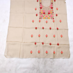 Organza Beige Unstitched Suit