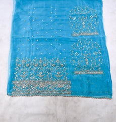 Glass Shimmer Sky Blue Unstitched Suit