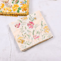 Cambric Cotton Yellow Unstitched Suit