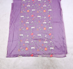 Mul Cotton Lavender Unstitched Suit