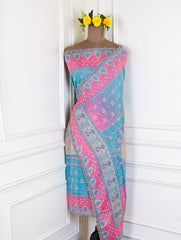 Crush Sky Blue Unstitched Suit
