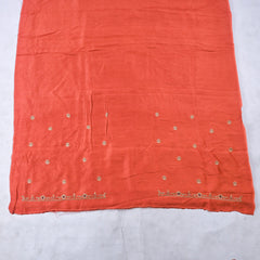 Khadi Orange Unstitched Suit