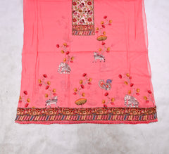 Mul Cotton Pink Unstitched Suit
