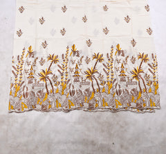 Pure Cotton Yellow Unstitched Suit