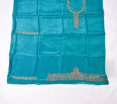 Silk Ferozi Unstitched Suit