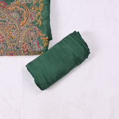Organza Silk Green Unstitched Suit