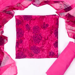 Crepe Magenta Unstitched Suit