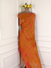 Georgette Red Unstitched Suit