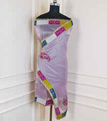Giraffe Shimmer Lavender Unstitched Suit